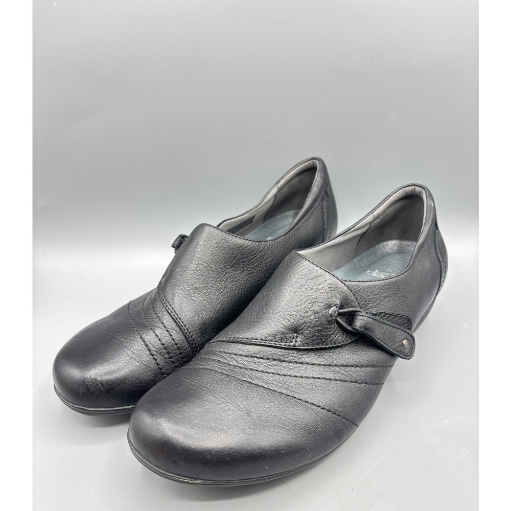 Dansko Womens Shoes 41 Franny Loafer Black Leather Comfort Shoes